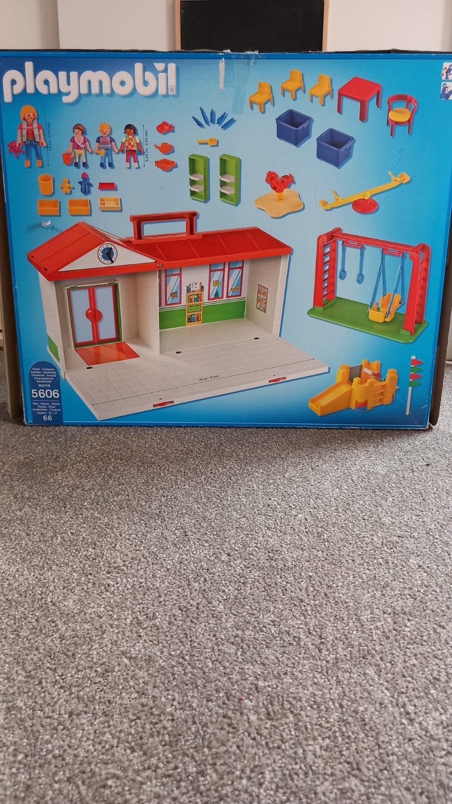 Playmobil 5606 Draagbare School met Speeltuin - Compleet, Ophalen of Verzenden