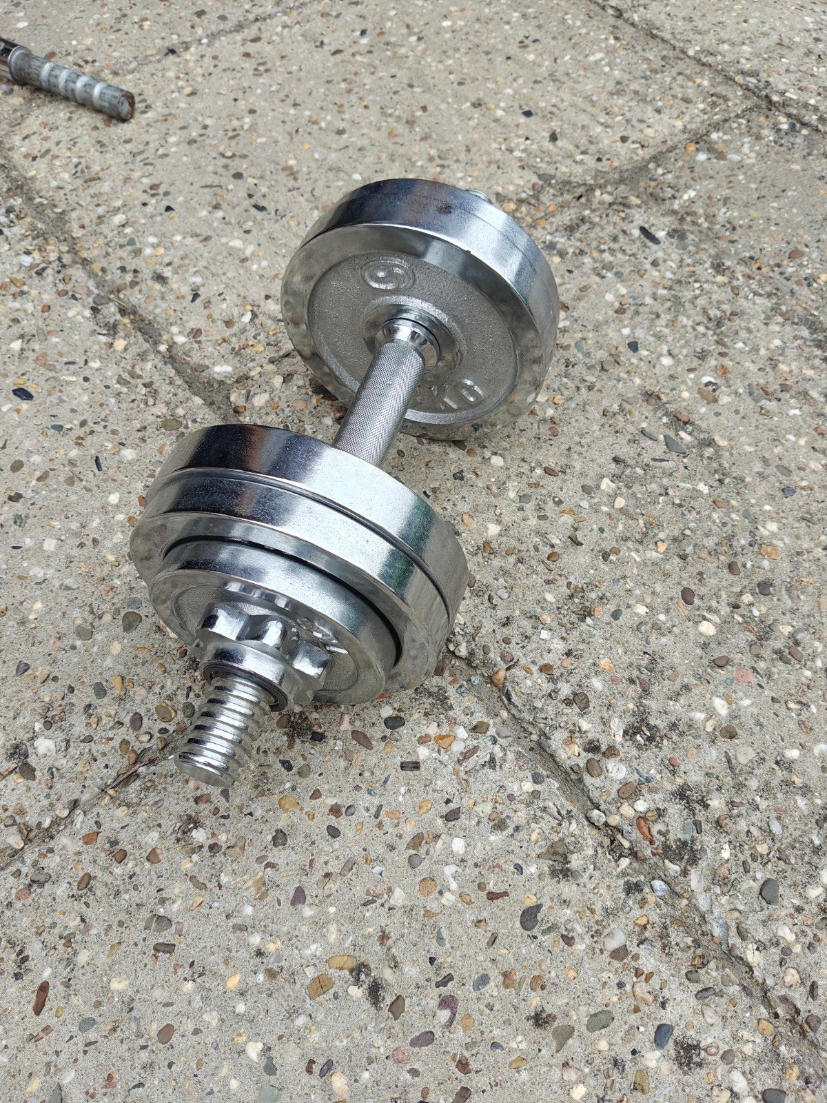 14 kg dumbell chrome, Ophalen, ., Zo goed als nieuw, .