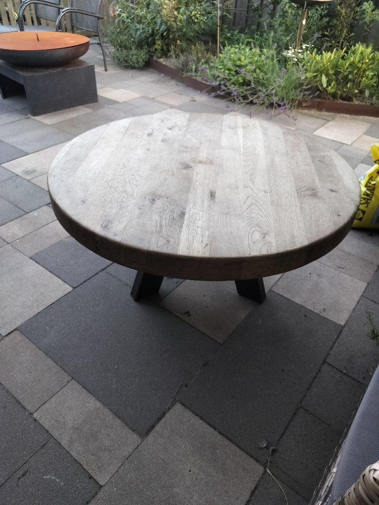 Salontafel rond, Ophalen, Gebruikt, 50 tot 100 cm, 50 tot 100 cm