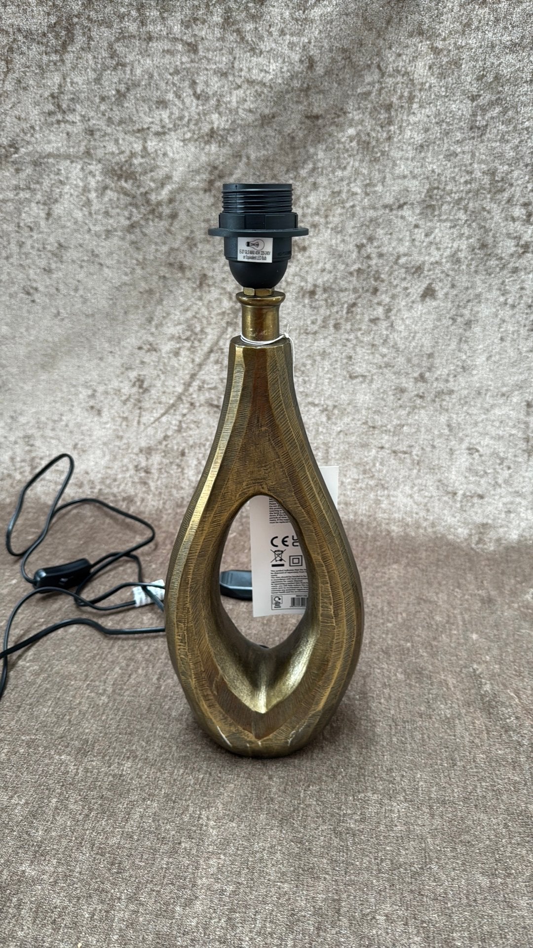 Bronzen tafellamp, Ophalen of Verzenden, Nieuw, E27 (groot)
