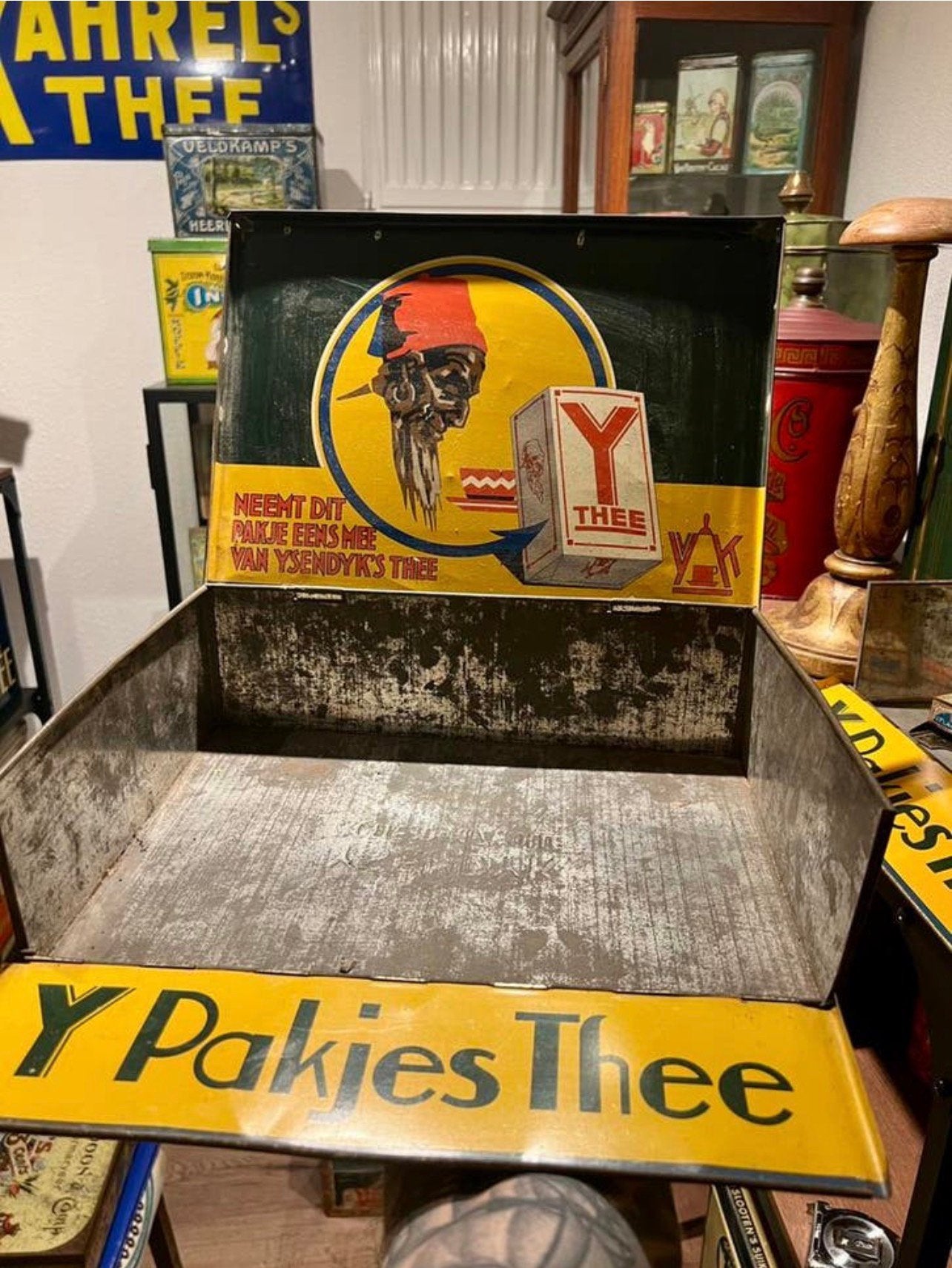 Van Ysendijks pakjes thee winkeldisplay, Ophalen of Verzenden, Zo goed als nieuw, Thee