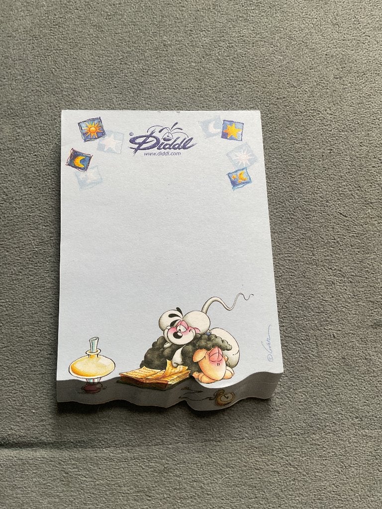 Diddl schrijfblokje 1, Verzamelen, Diddl, Ophalen of Verzenden, Diddl, Zo goed als nieuw, Papier, Kaart of Schrift