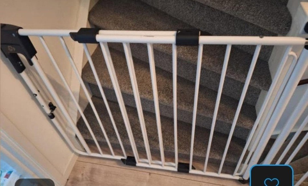 Traphekje Fenss Safetydoor Wit 76-116 cm, Kinderen en Baby's, Ophalen, Zo goed als nieuw, Metaal of IJzer, 115 cm of meer