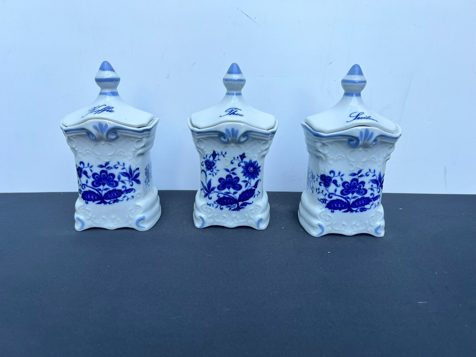 Te Koop Vintage Voorraadpotten Koffie Thee Suiker, Antiek en Kunst, Ophalen of Verzenden
