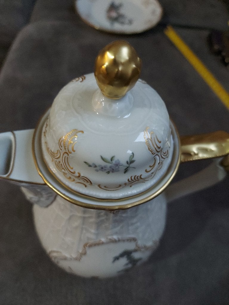 Foto 15 van Beautiful, rare vintage porcelain set Hoeroldt Arkadien