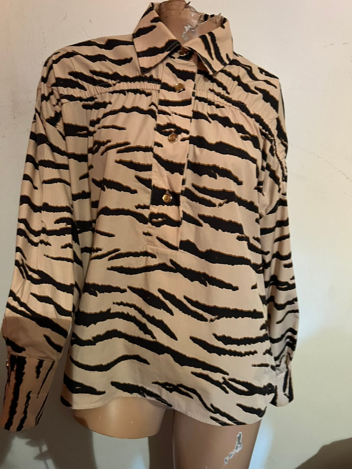 SECOND FEMALE blouse maat M origineel ZGAN, Maat 38/40 (M), G, Beige, G
