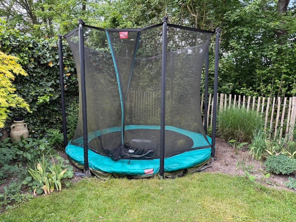 BERG Trampoline Inground 270cm Groen, Ophalen, Gebruikt