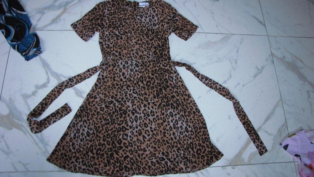 34 FABIENNE CHAPOT xs jurk tijger, Bruin, Ophalen of Verzenden, Zo goed als nieuw, Maat 34 (XS) of kleiner