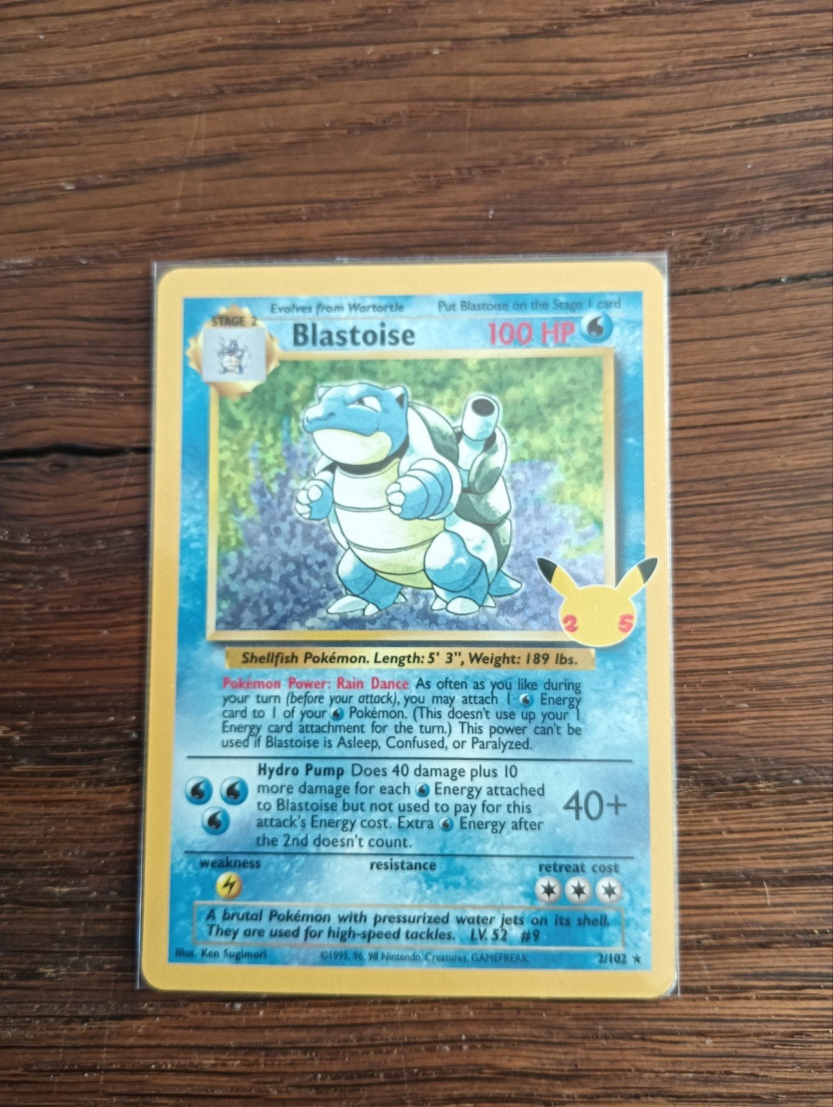 Blastoise Celebrations 25th Anniversary Kaart, Hobby en Vrije tijd, Verzamelkaartspellen | Pokémon, Ophalen of Verzenden, Zo goed als nieuw