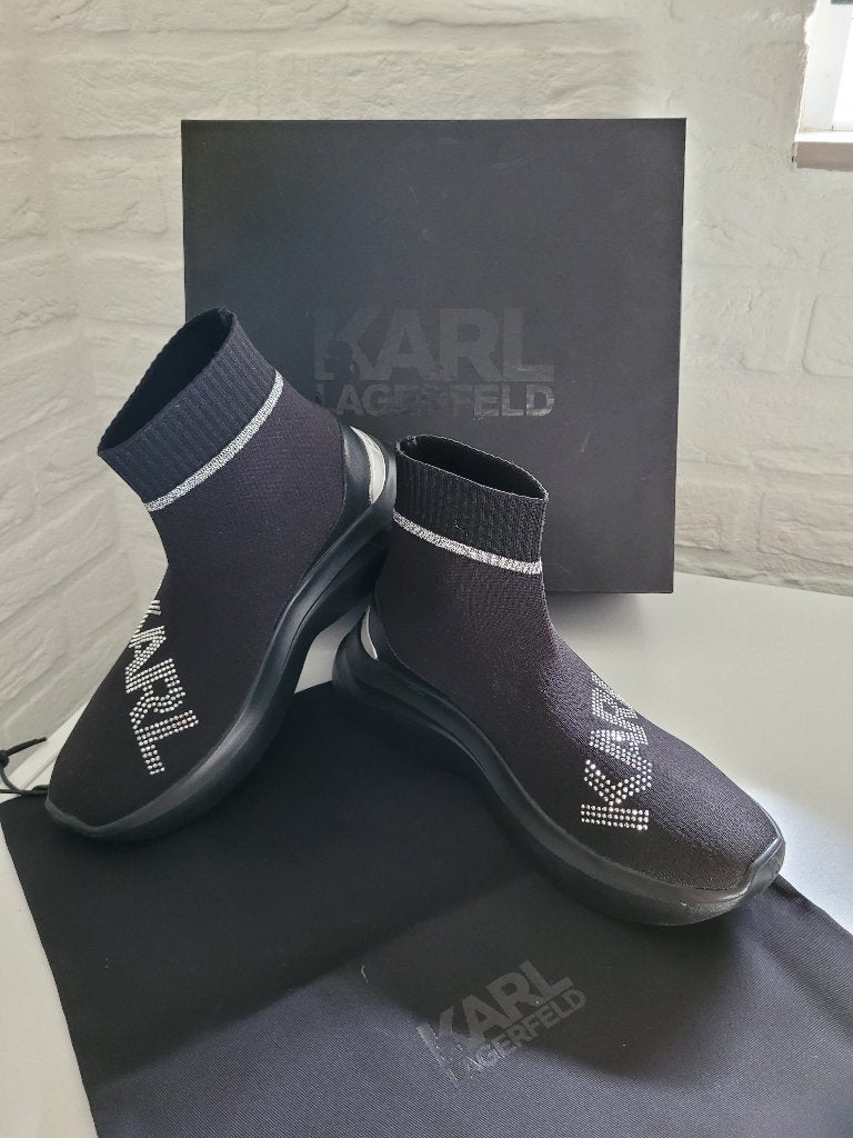 Karl Lagerfeld sneakers booties enkel laarsjes maat 39 zgan, Zwart, Lage of Enkellaarzen, Karl lagerfeld, Ophalen of Verzenden