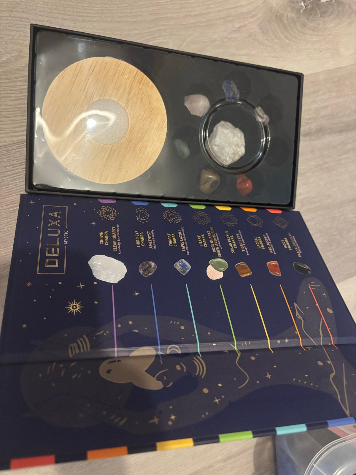 Nieuwe Deluxa Mystic Kristallen Lamp voor Chakra Meditatie, Ophalen, Mineraal
