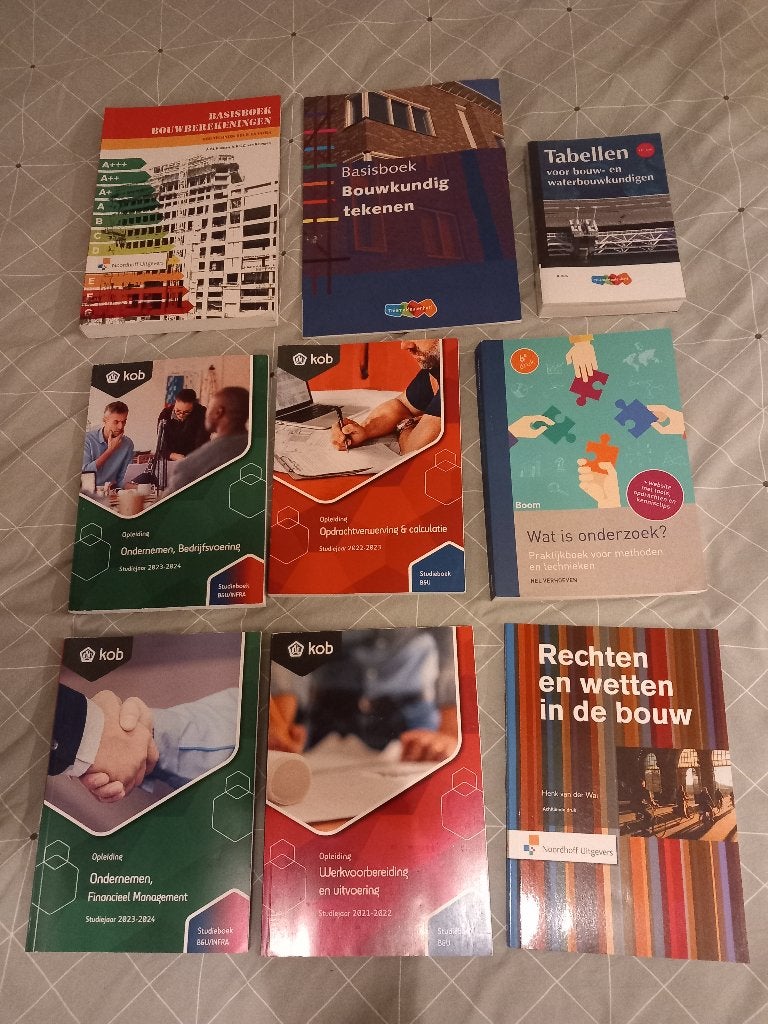 Studieboeken Bouwkunde (MBO en HBO), Boeken, Ophalen, Diverse auteurs, HBO, Zo goed als nieuw