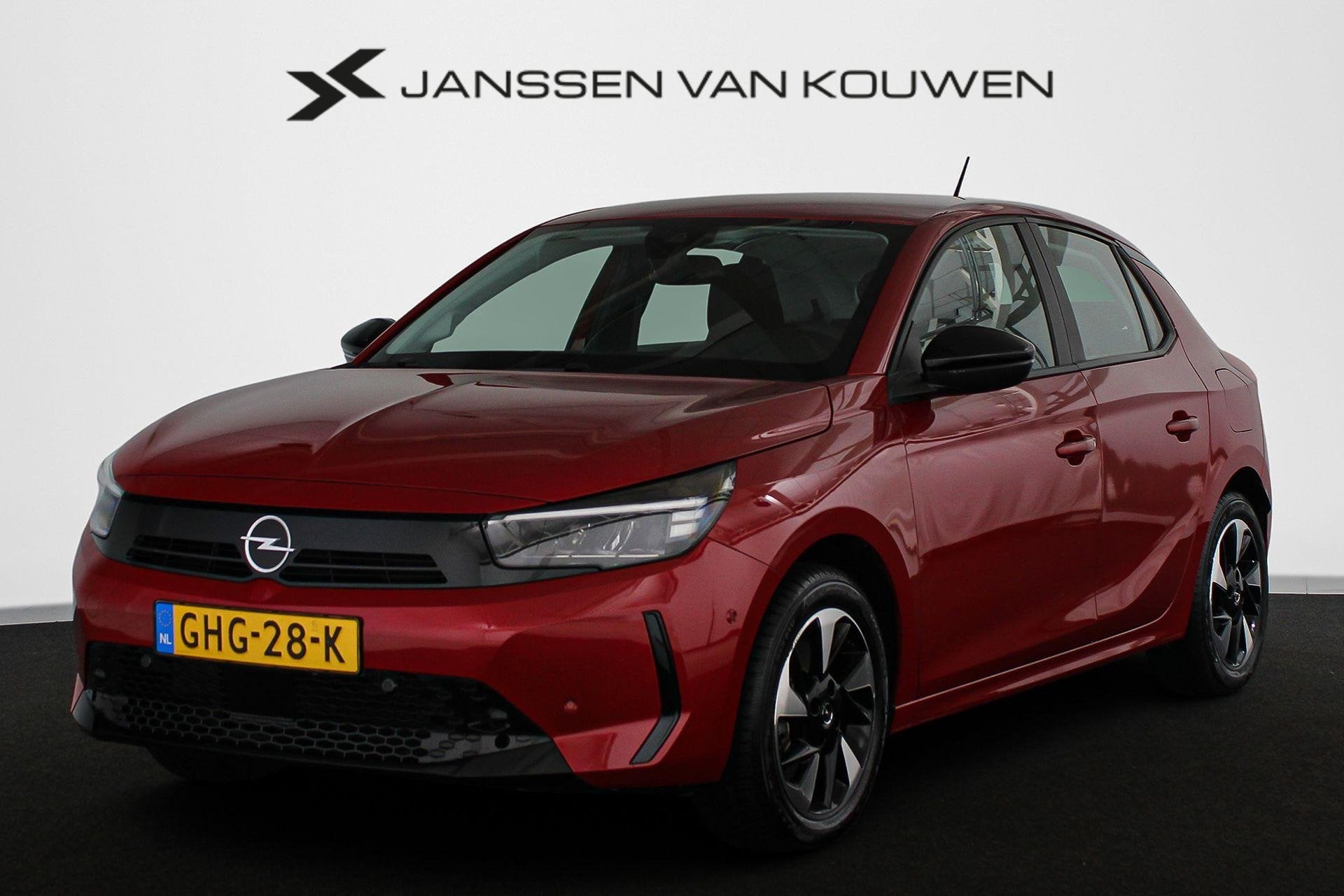 Opel Corsa Electric 50 kWh Camera Dodehoek Clima Apple CarPl, Auto's, Gebruikt, Zwart, Origineel Nederlands, Rood