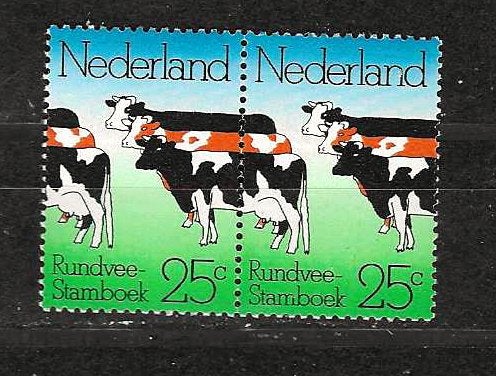Nederland 1052 postfris dubbele koe, Ophalen of Verzenden, Na 1940, Postfris