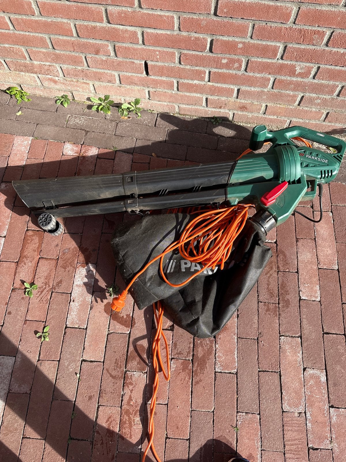 Parkside Bladblazer/Bladzuiger met Opvangzak, Gebruikt, Handgedragen, Ophalen of Verzenden, Met opvangzak
