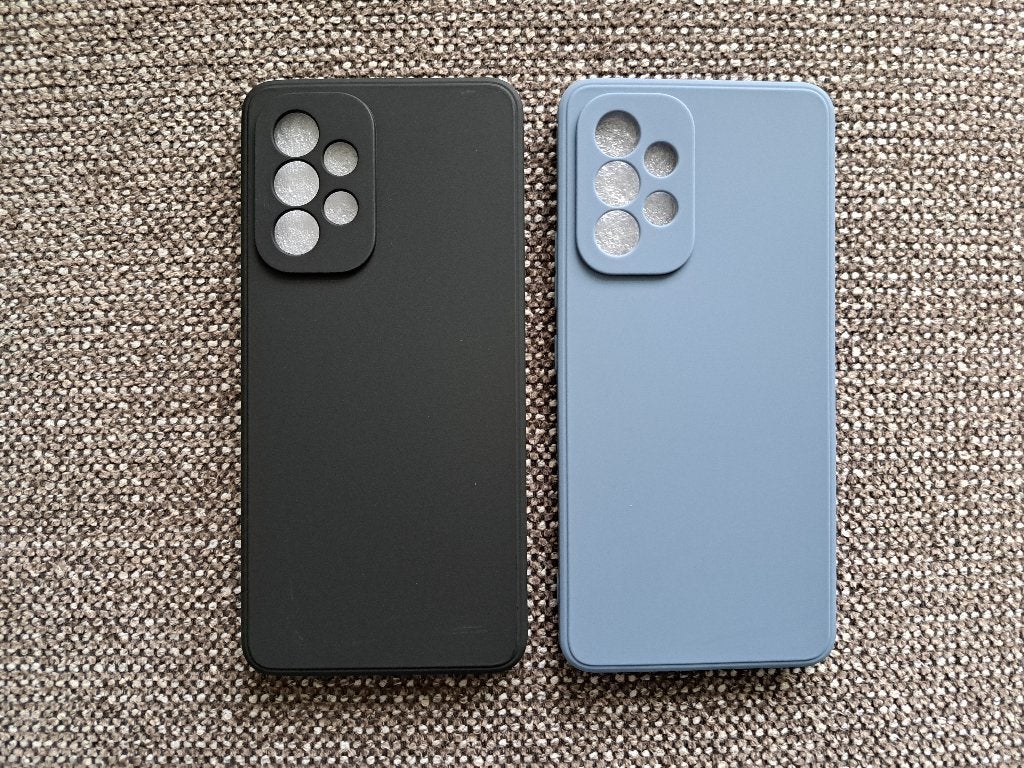 Mobielhoesje back cover Samsung Galaxy A53 5G zwart / blauw, Ophalen of Verzenden, Nieuw, Frontje of Cover