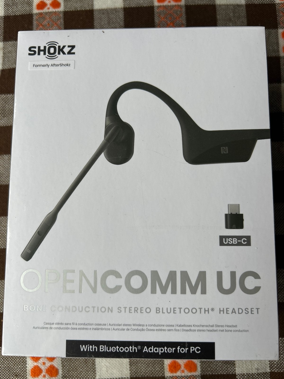 Shokz OpenComm UC Bone Conduction Headset met USB-C Adapter, Bluetooth, Bone conduction, Nieuw, Ophalen of Verzenden