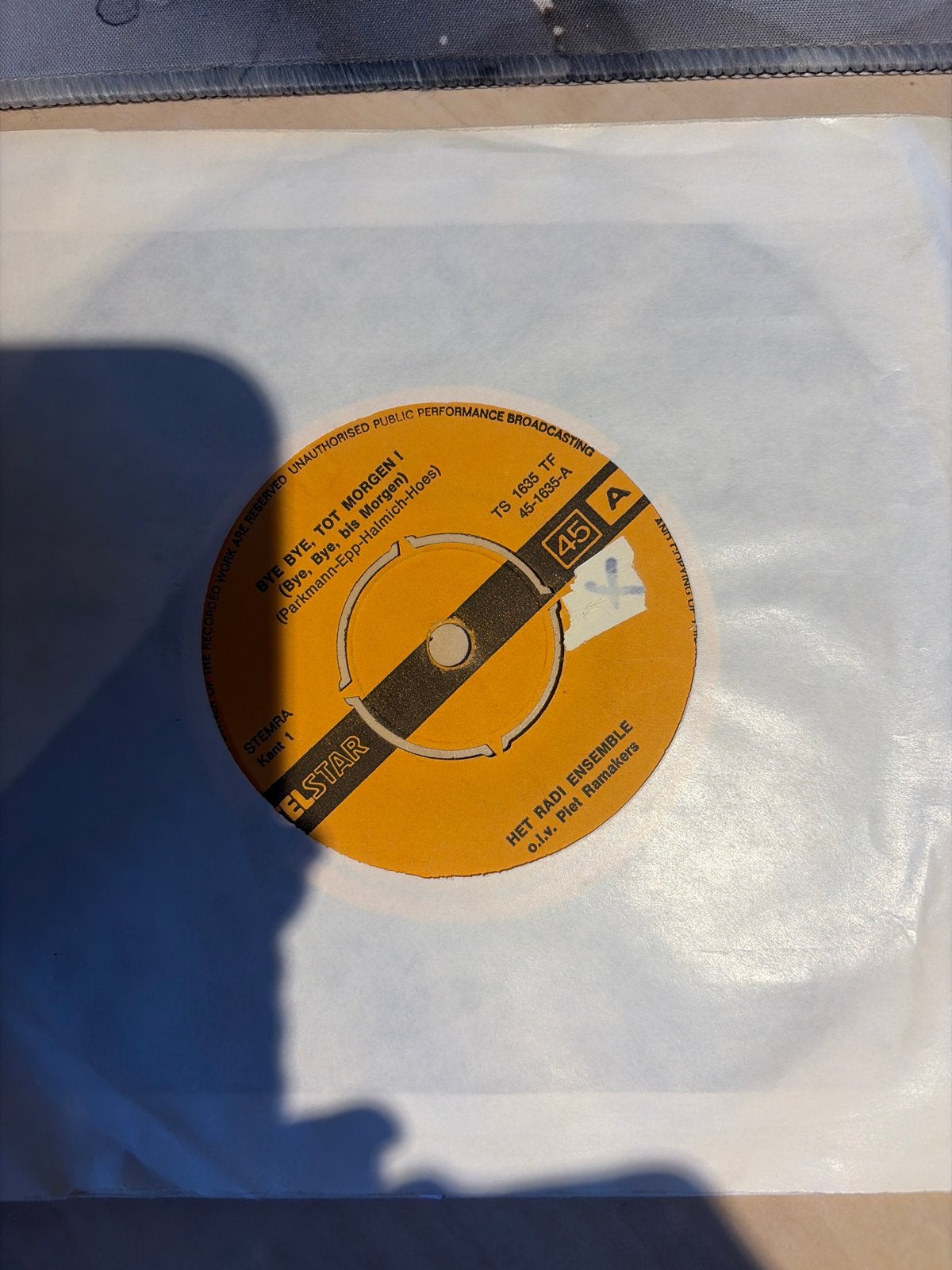Het Radi Ensemble - Bye Bye, Tot Morgen! (Vinyl Single), Gebruikt, 7 inch, Ophalen of Verzenden, EP