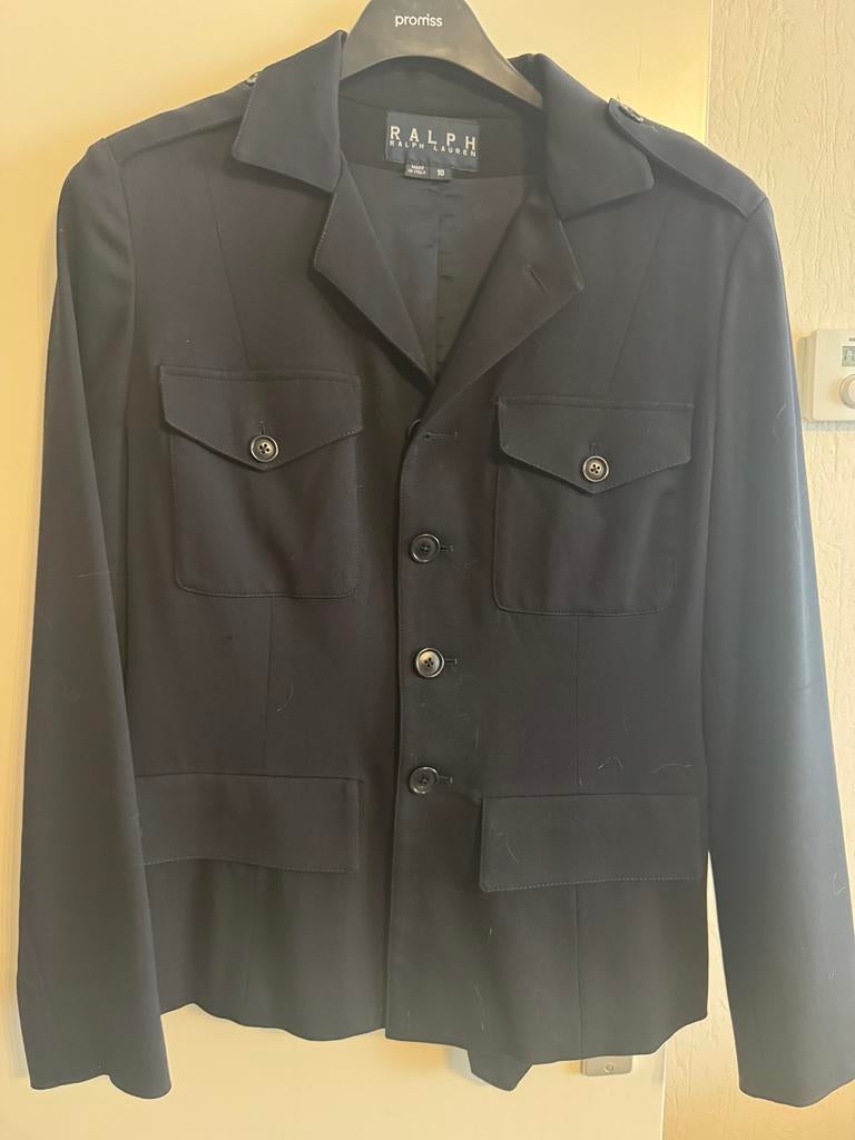 Ralph Lauren vintage blazer dames, Maat 38/40 (M), Blauw, Ophalen of Verzenden, Zo goed als nieuw
