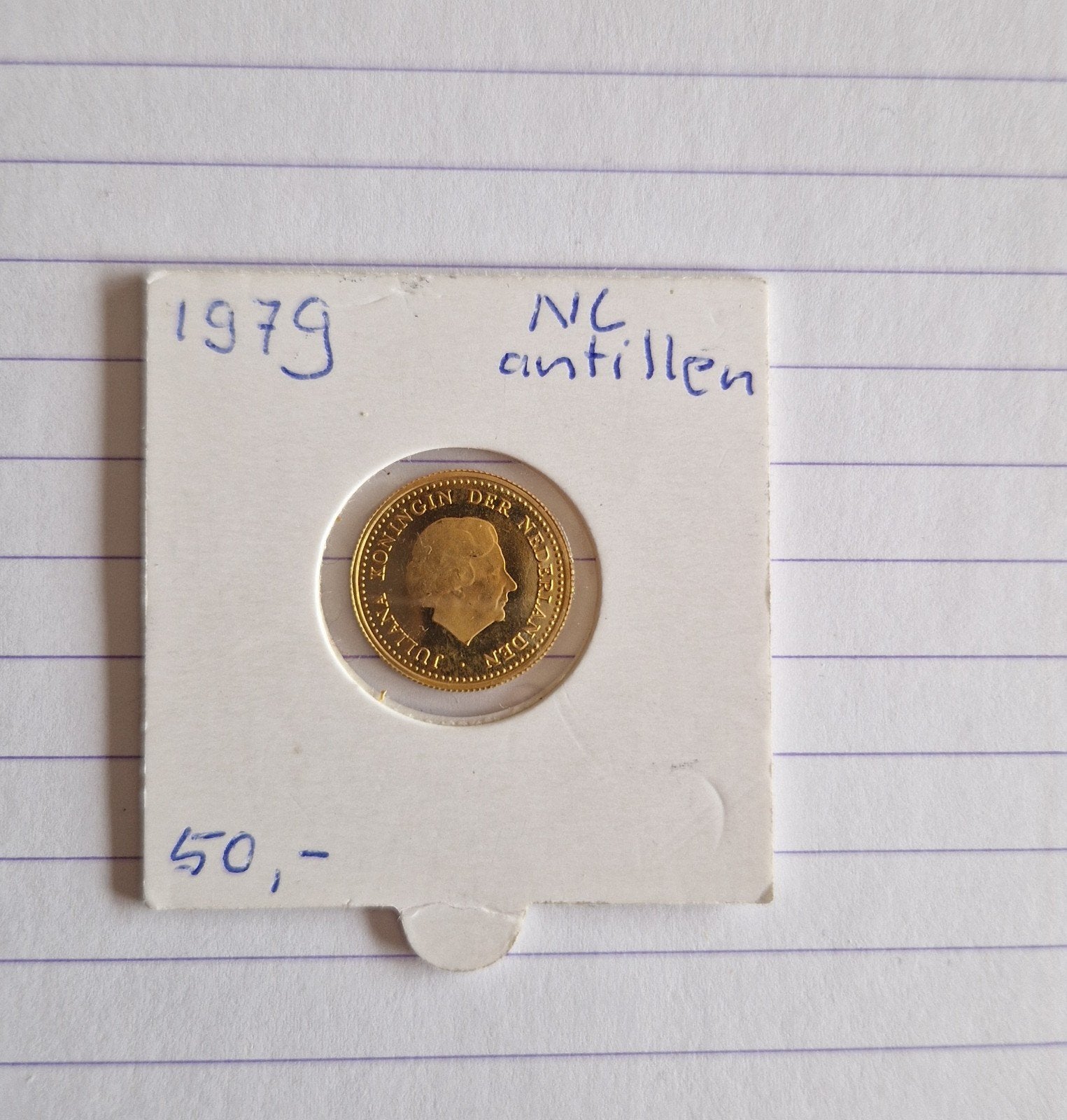Gouden Nederlandse/Antilliaanse 50 gulden, Ophalen of Verzenden, Goud