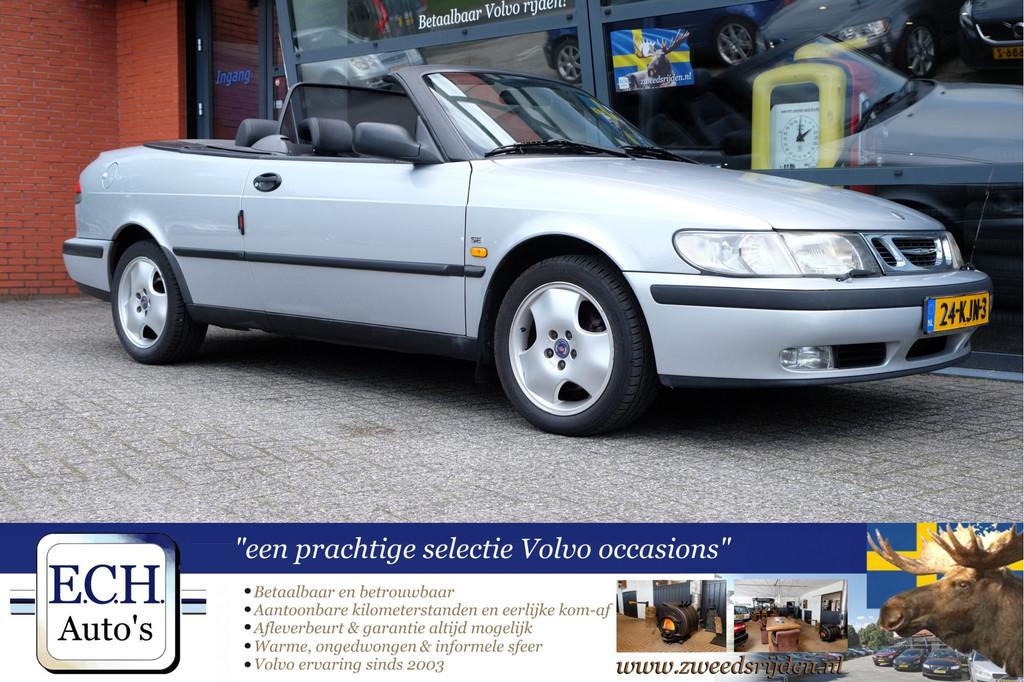 Saab 9-3 Cabrio 2.0t Aut. SE, Leer, Windscherm (bj 1998), 4 stoelen, Leder, Bedrijf, 154 pk