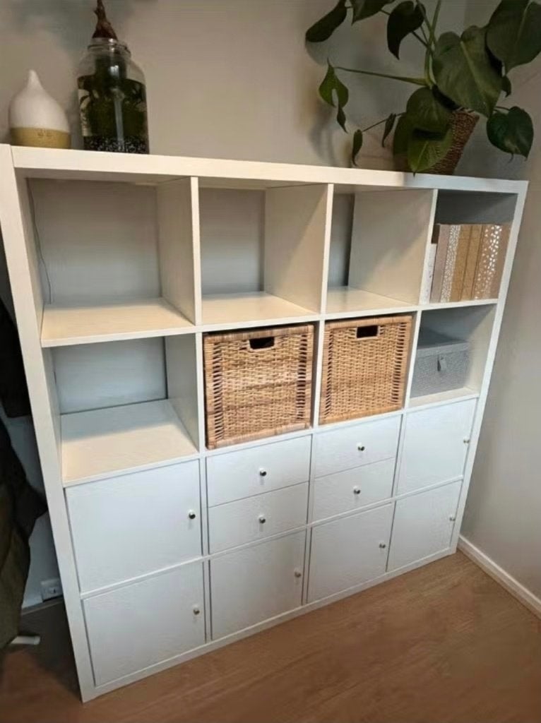 3x 16 vaks ikea kallax open kast vakkenkast 4x4, Ophalen, 100 tot 150 cm, 5 laden of meer, 100 tot 150 cm