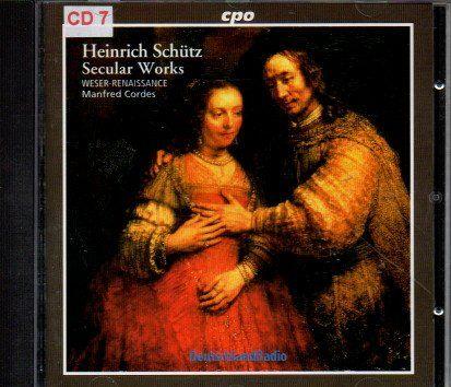 Schütz: Secular Works / M.Cordes, Ophalen of Verzenden, Middeleeuwen en Renaissance, Zo goed als nieuw, Vocaal