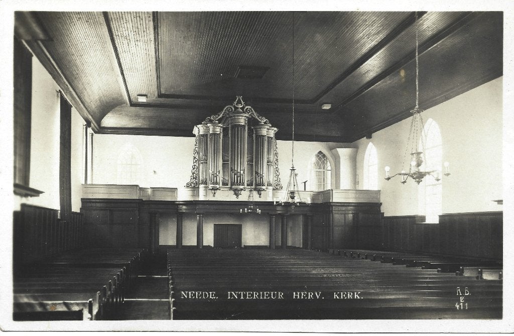 Neede Ned Herv Kerk interieur orgel, Verzamelen, Ophalen of Verzenden, 1920 tot 1940, Ongelopen, Gelderland