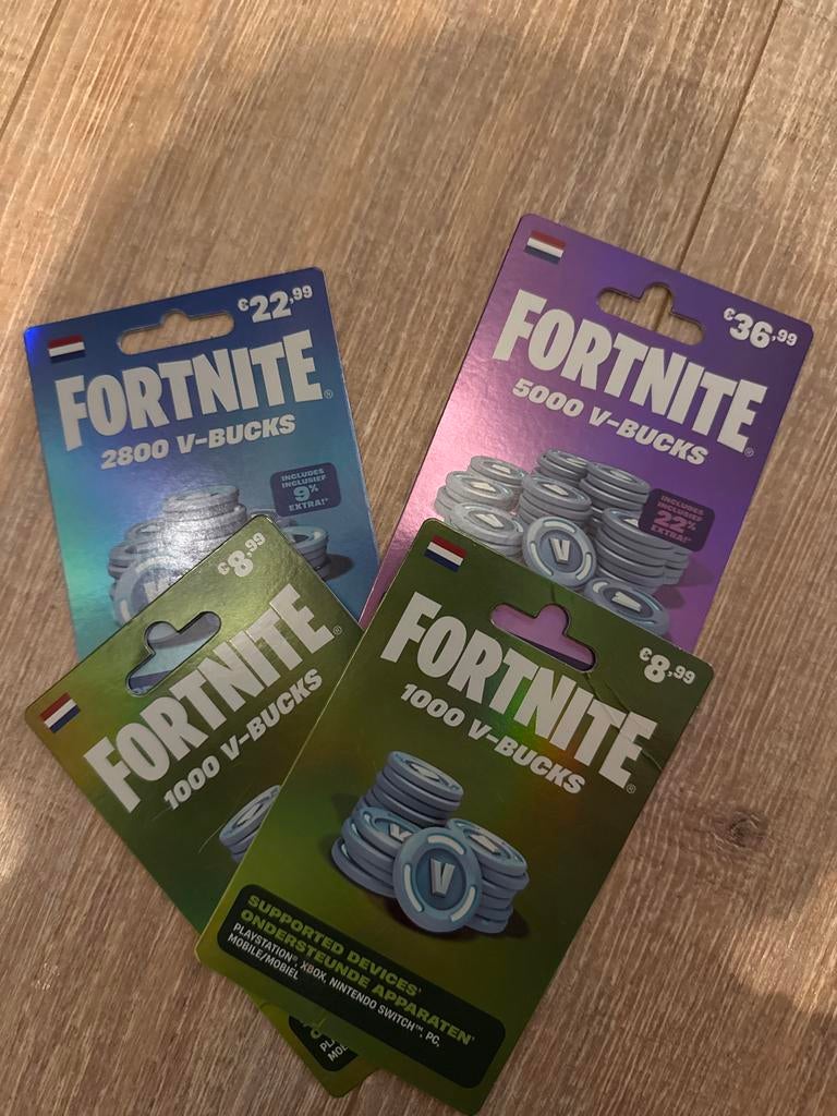 Fortnite V-Bucks Cadeaubonnen - Diverse Waardes, Spelcomputers en Games, Games | Overige, Nieuw, Shooter, 3 spelers of meer, Vanaf 12 jaar
