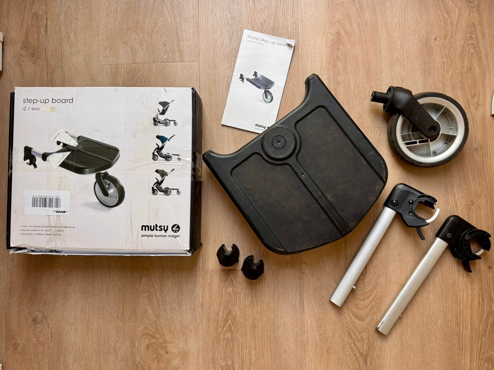 Mutsy Step-Up Board / meerijdplankje i2 & Evo – compleet, Ophalen of Verzenden, Gebruikt, Mutsy