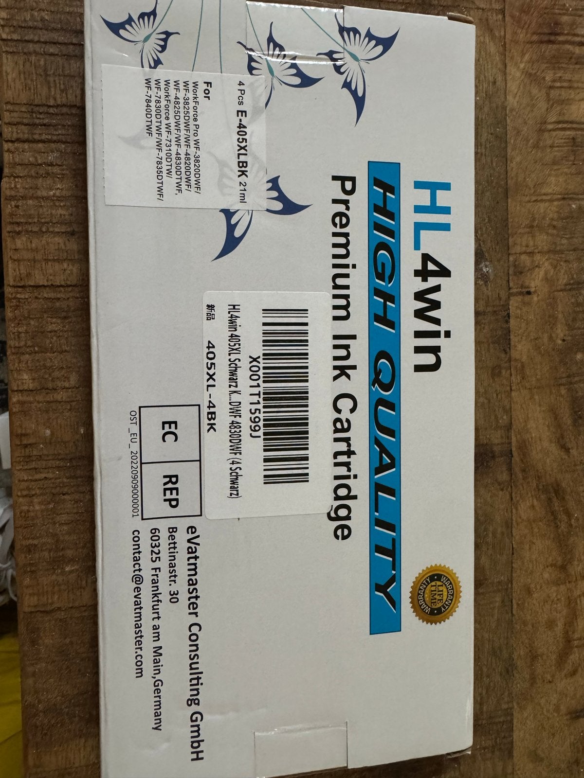 HL4win Premium Inkt Cartridge E-405XLBK (4 stuks), Ophalen of Verzenden, Nieuw, Cartridge