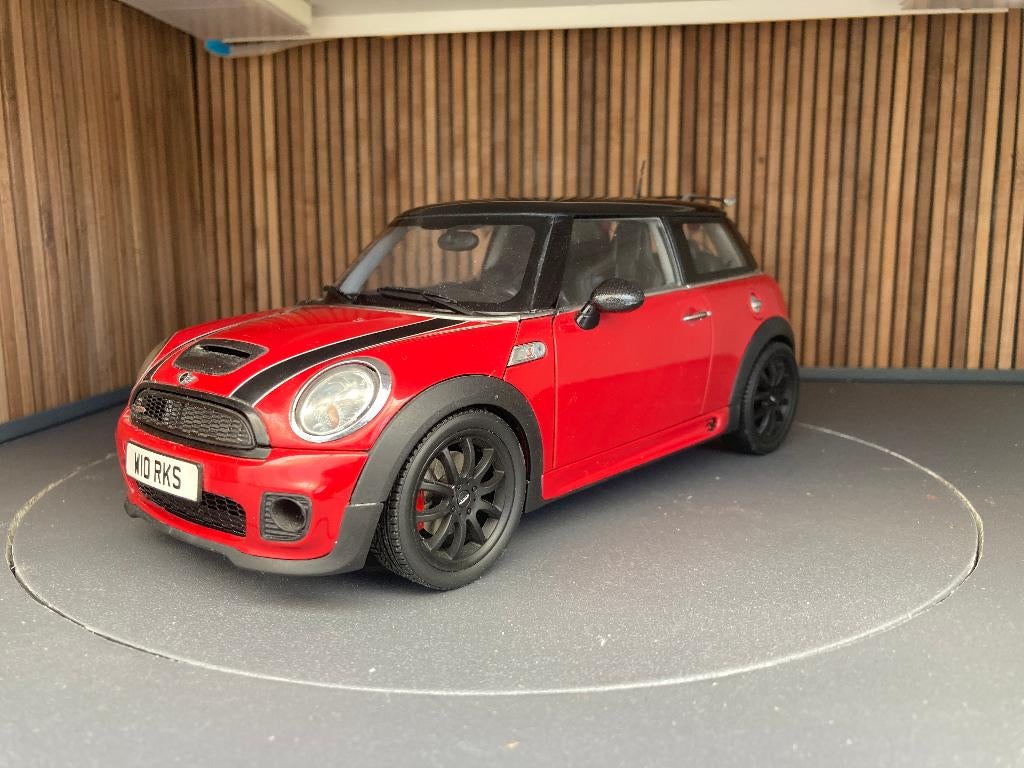 Mini Cooper S John Cooper Works Red Tuning 1:18 Kyosho MJ, Ophalen of Verzenden, Zo goed als nieuw, Auto, Kyosho