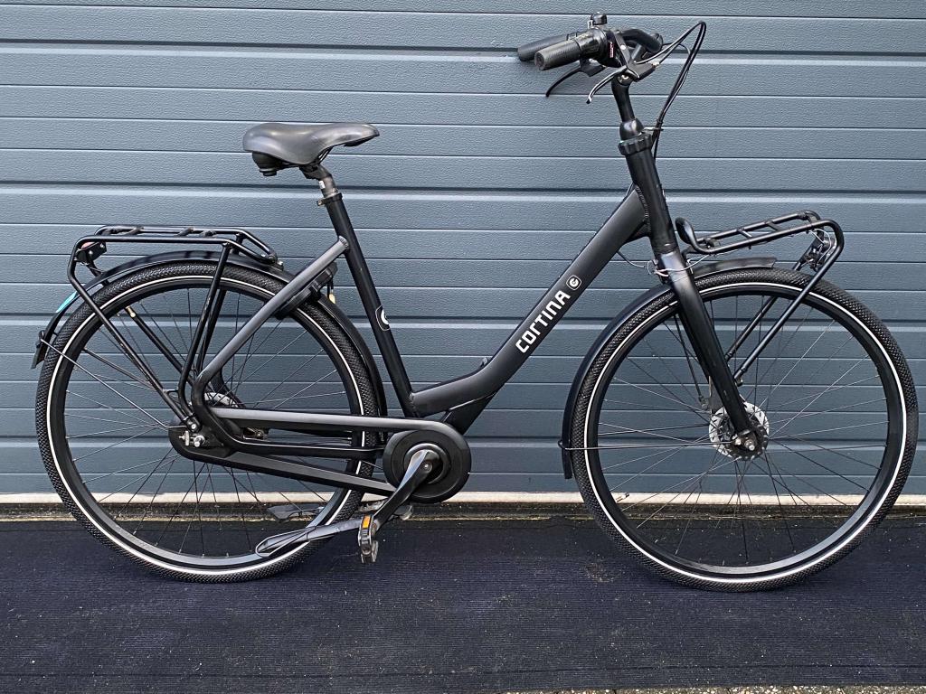 Cortina common D57cm mat zwart 7 vers handremmen, Gebruikt, Cleanbikes, Versnellingen, 56 cm of meer