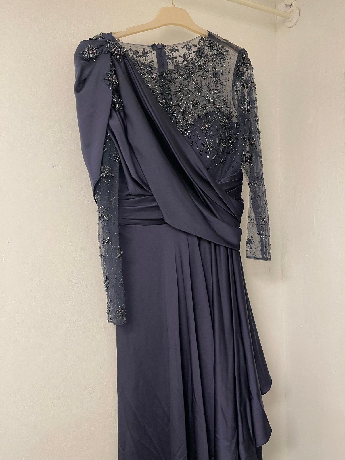 Paars/blauwe galajurk, avondjurk of cocktailjur maat 44-46, Kleding | Dames, Blauw, Maat 46/48 (XL) of groter, Cocktailjurk, Ophalen of Verzenden