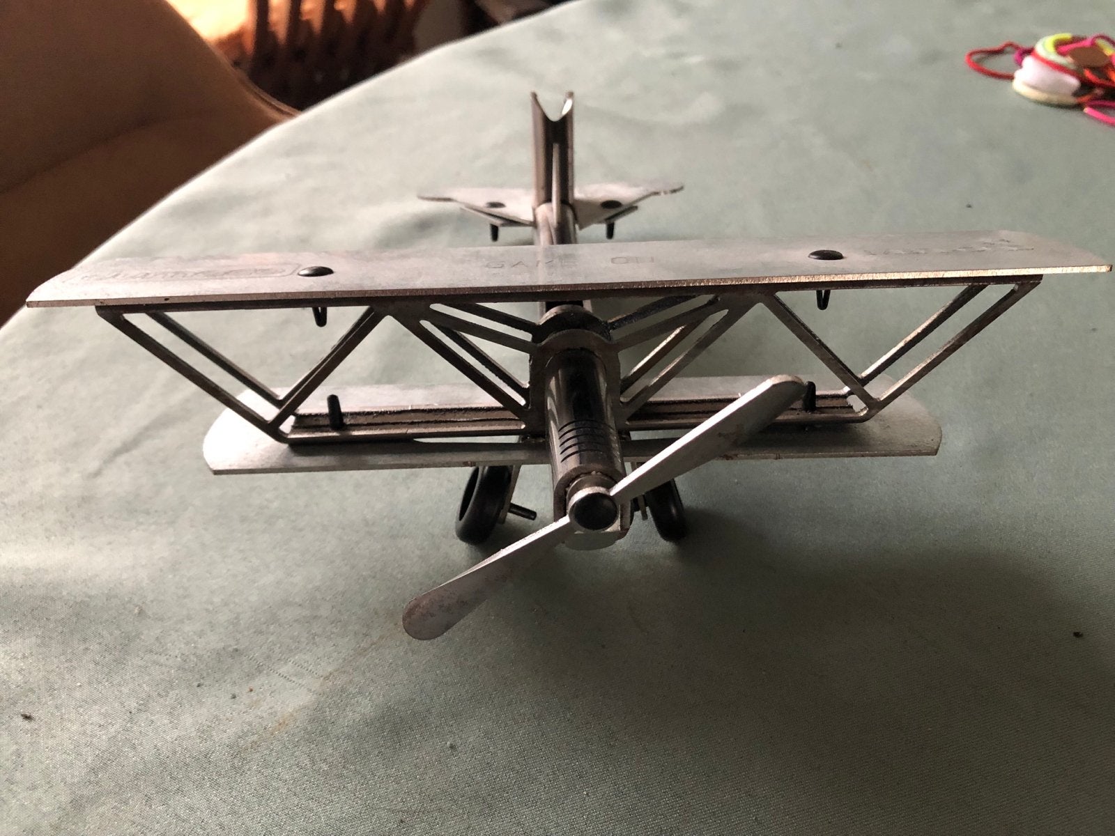 Vintage Dumeco Merford biplane model - 'Game On', Overige merken, Gebruikt, Ophalen of Verzenden, Groter dan 1:72