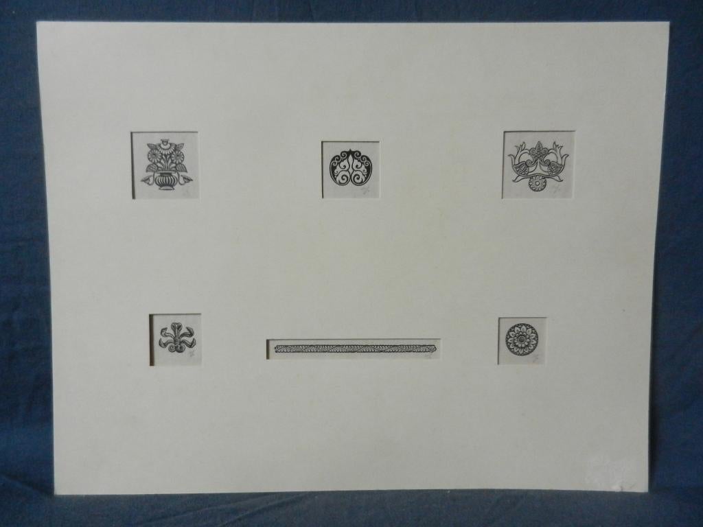 Zes houtgravures Dirk van Gelder voor boek Nala 1948 sign+nr, Met monogram, Mythologie, Ophalen of Verzenden, Houtsnede