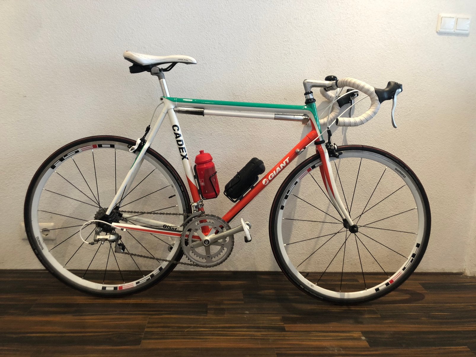 Giant Cadex unieke old skool tricolore racefiets, Ophalen, 28 inch, Aluminium, Giant
