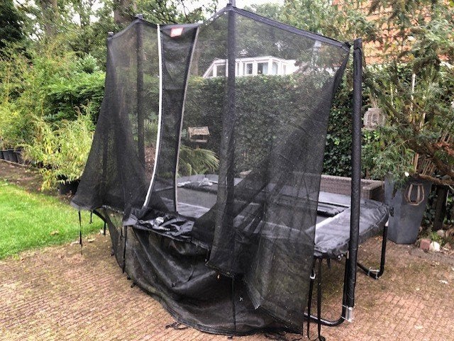 Berg Favorit trampoline, maat 280 x 190 cm . met safety net, Ophalen, Gebruikt