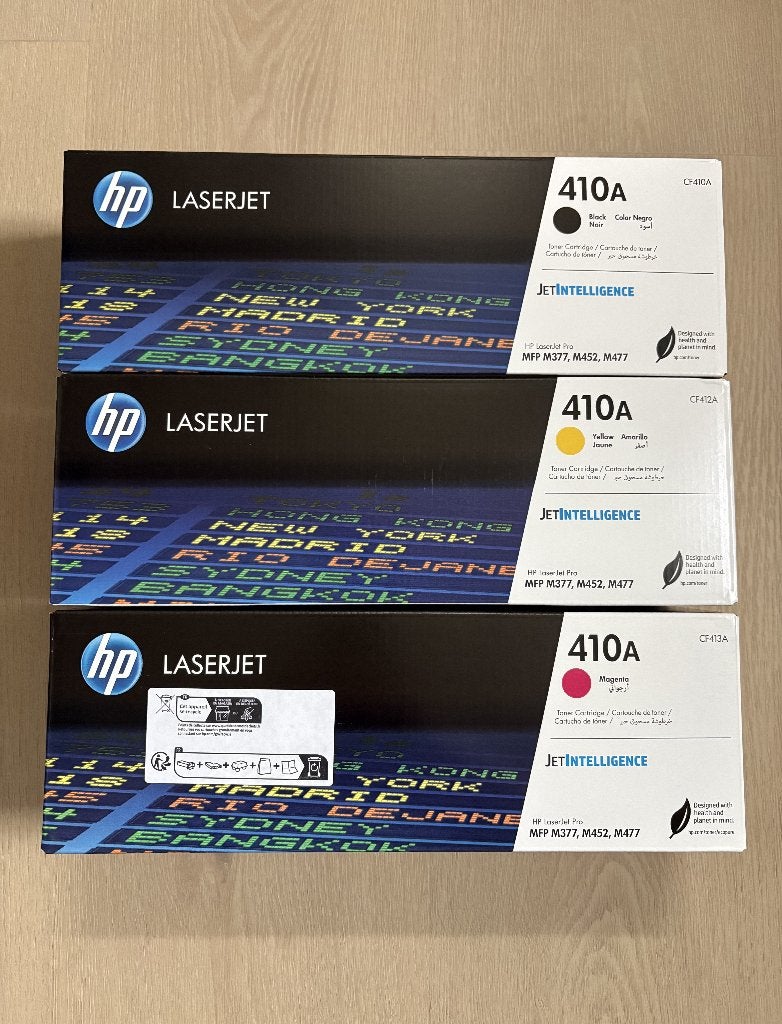 HP 410a Toners Black, Yellow en Magenta - Nieuw in doos, Computers en Software, Printerbenodigdheden, Nieuw, Toner, Ophalen of Verzenden