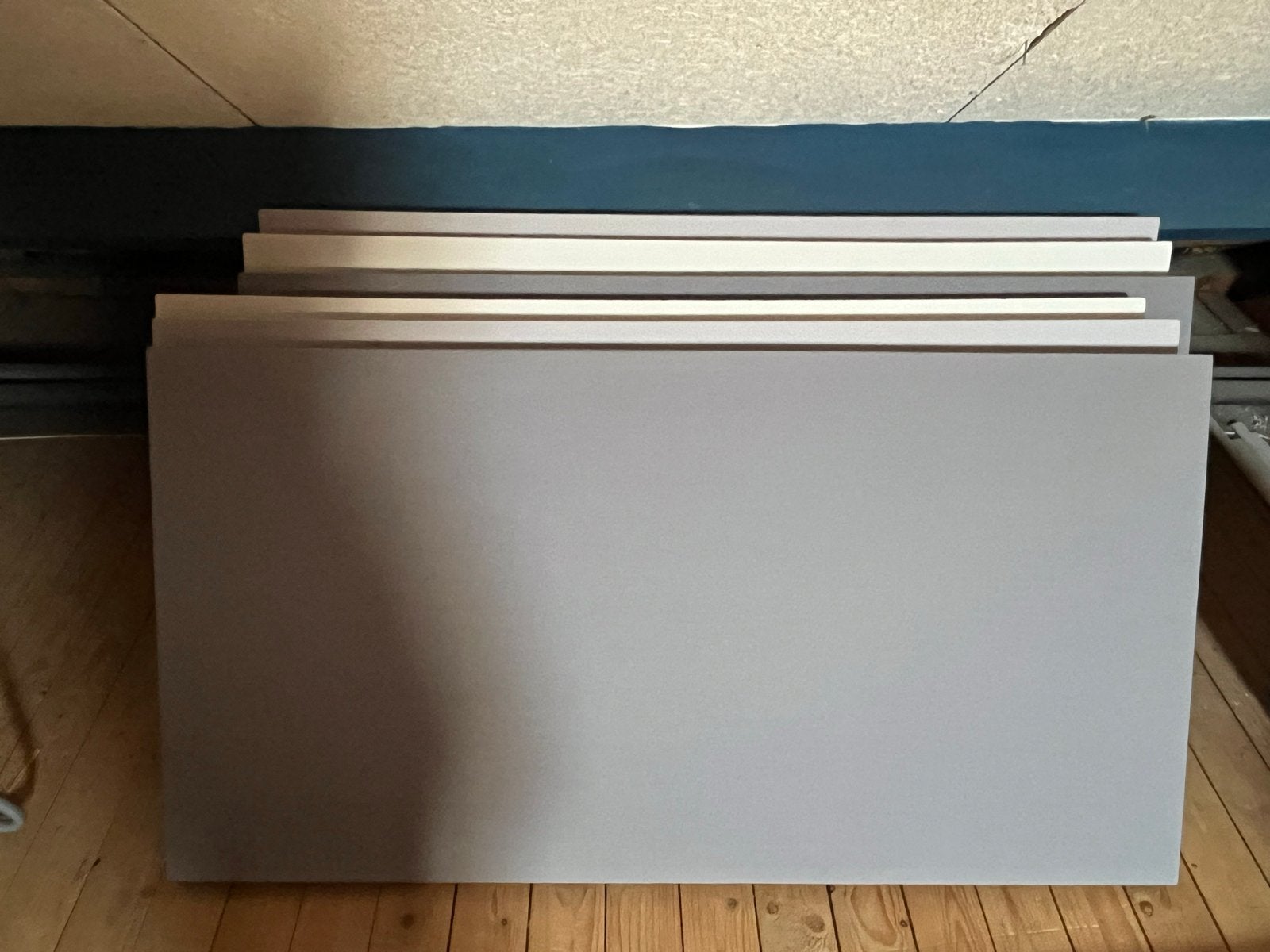 6x Wandpanelen - Blauw, Grijs, Wit - Geluiddempend, Geluiddempend, Gebruikt, Meerkleurig, Ophalen of Verzenden