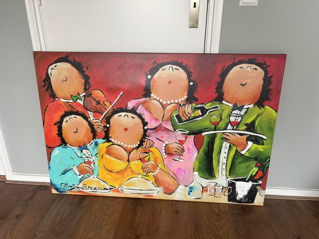 Heel leuk schilderij van Dikke Dame van Theo Broeren, Antiek en Kunst, Ophalen