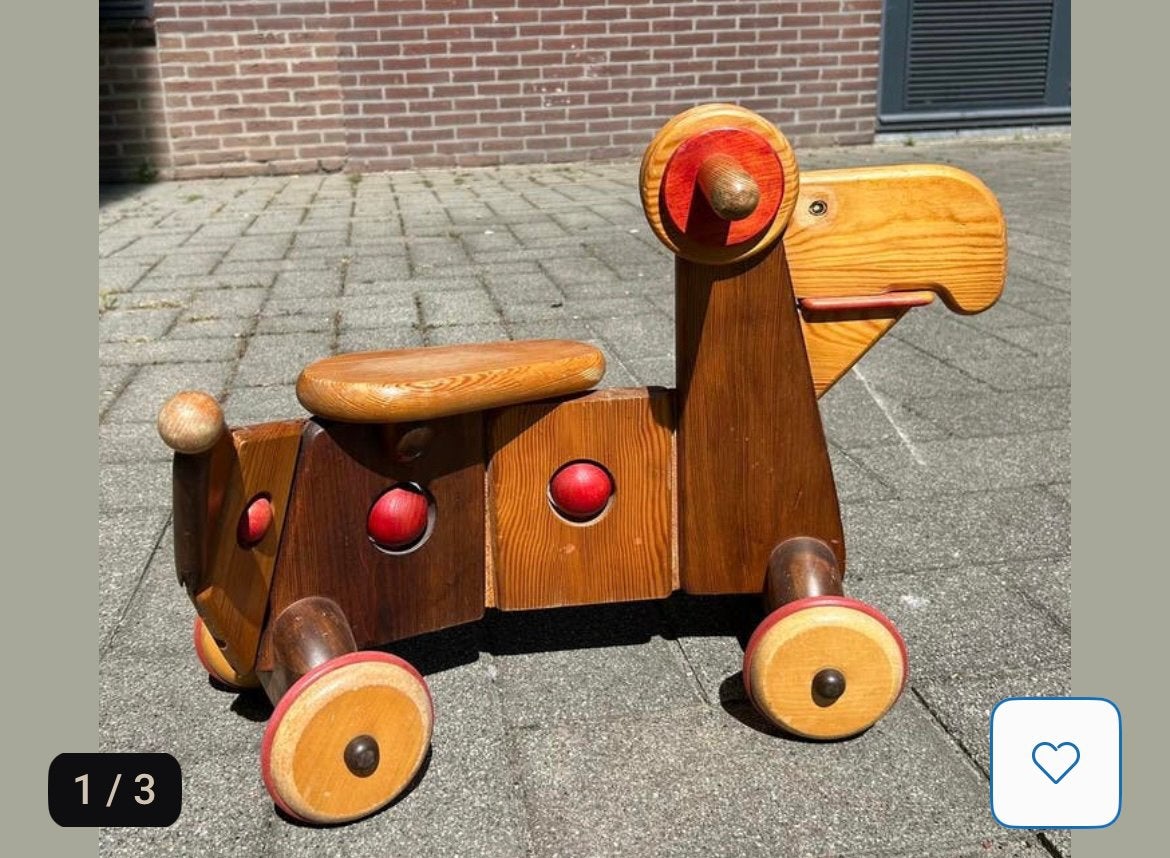 Houten loopfiets, Kinderen en Baby's, Speelgoed | Overig, Ophalen, Zo goed als nieuw