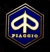 Piaggio speld- blauw goudkleur, Verzenden, Nieuw, Transport, Speldje of Pin