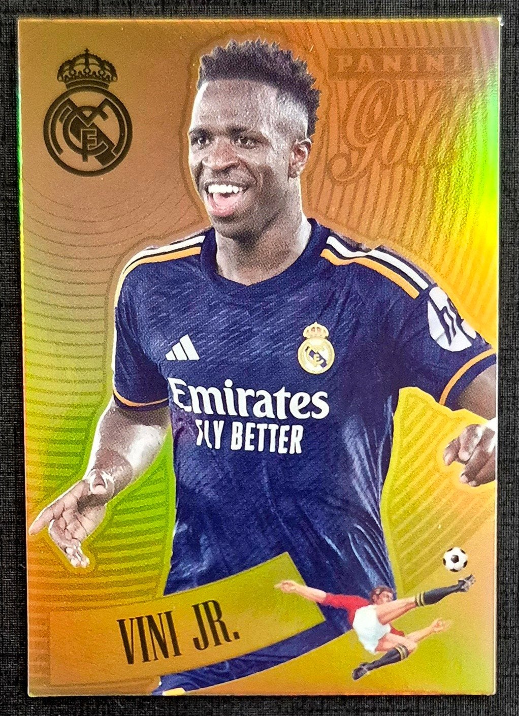 Panini Tribute Gold Vinicius jr. - Real Madrid, 2023/2024, Ophalen of Verzenden, Zo goed als nieuw, Plaatje
