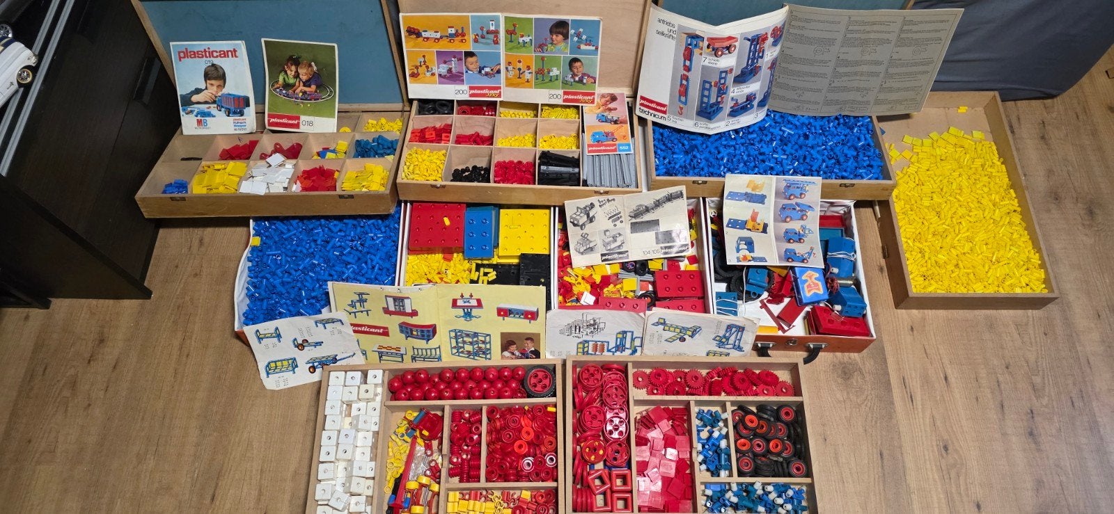 Grote verzameling vintage Plasticant constructiespeelgoed, Ophalen, Zo goed als nieuw
