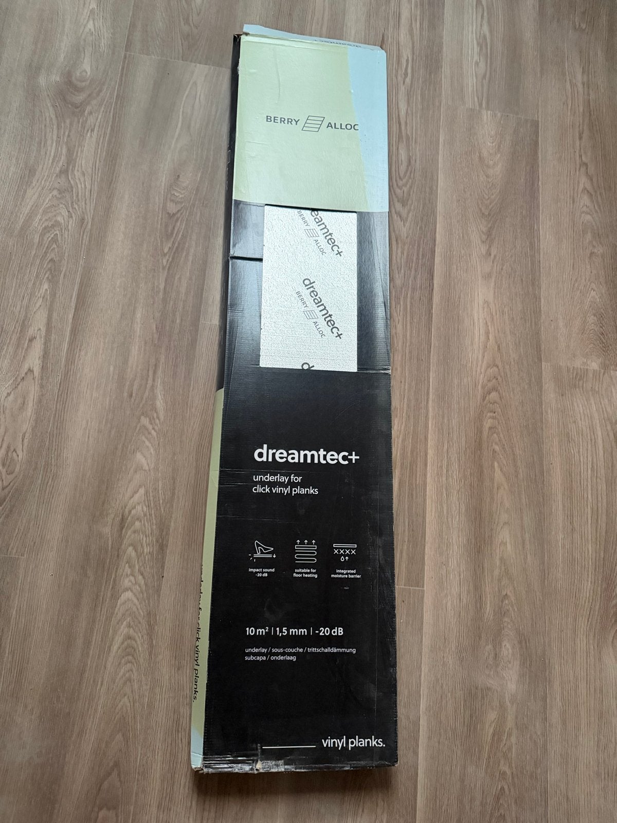 Berry Alloc Dreamtec+ ondervloer voor click vinyl planken, Ophalen, Overige typen, Nieuw, 10 m² of meer