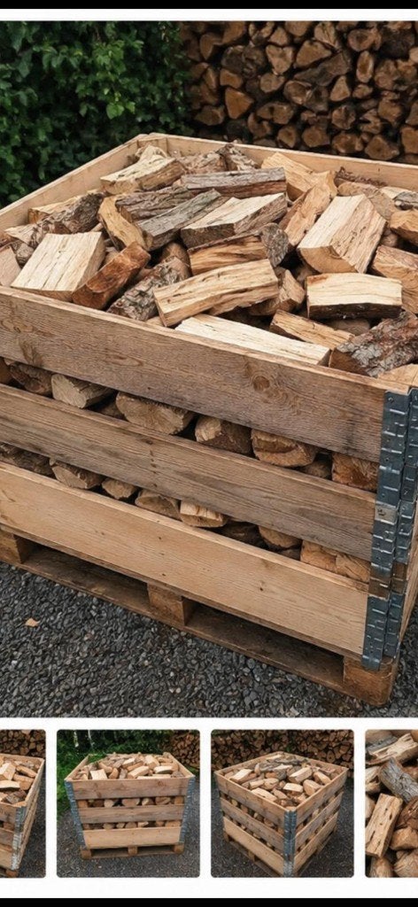 kuubkist vol droog, gezaagd haardhout. Diverse soorten, Tuin en Terras, Haardhout, Minder dan 3 m³, Ophalen, Overige houtsoorten
