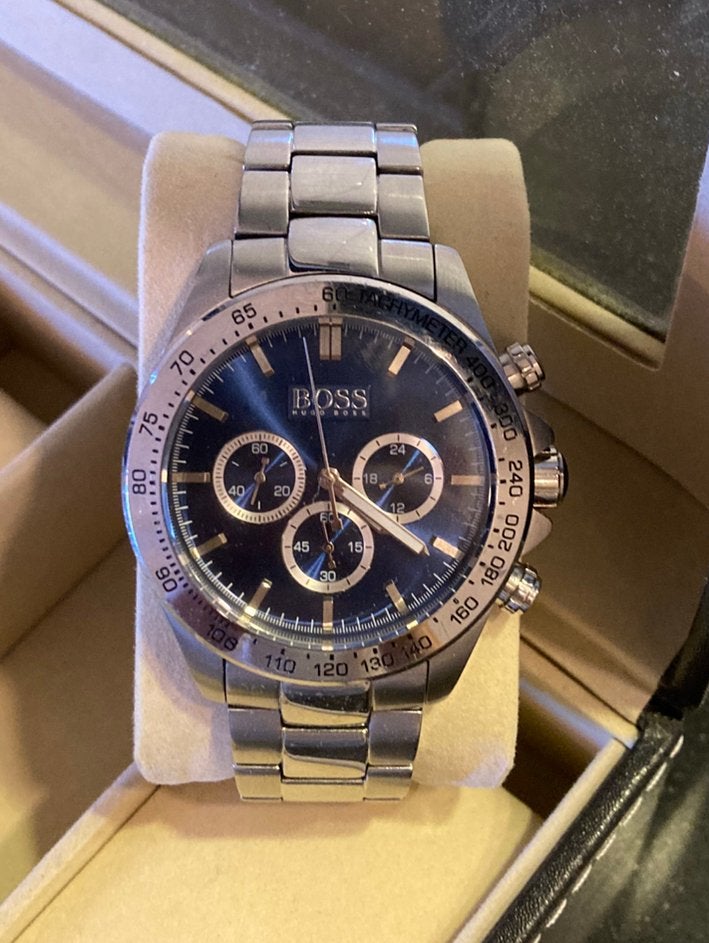 Stijlvol hugo BOSS horloge - Batterij moet vervangen worden, Overige merken, Gebruikt, Staal, Polshorloge