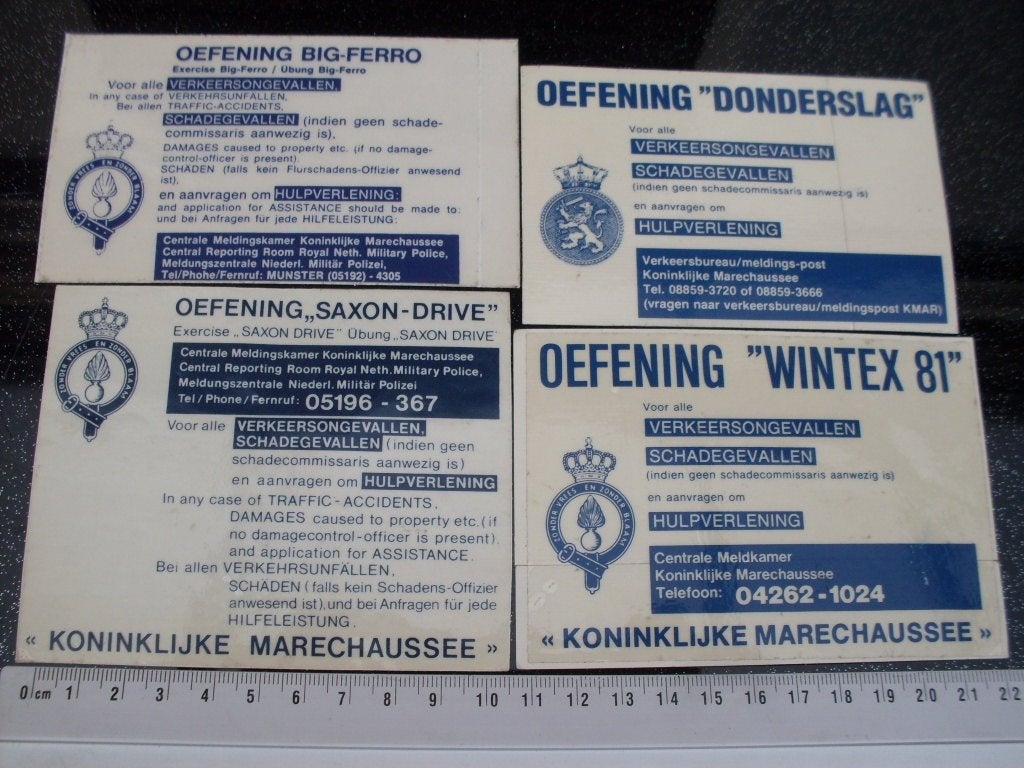 4x ruit sticker koninklijke marechaussee oefeningen, Verzamelen, Verzenden, Zo goed als nieuw, Bedrijf of Vereniging