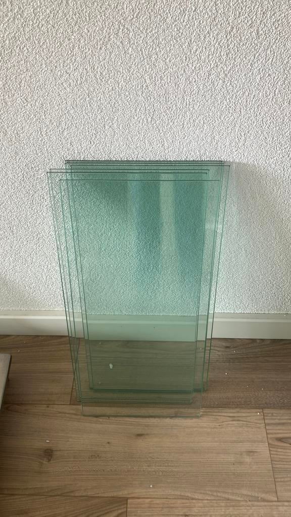 6 glasplaten, Ophalen, Zo goed als nieuw, Minder dan 80 cm, Glasplaat